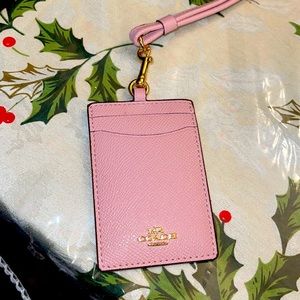 Coach pink lanyard